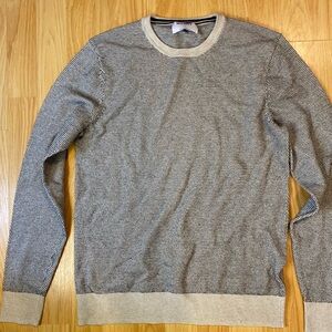 Old Navy Men's Two-Tone Crewneck Sweater - Beige and Gray